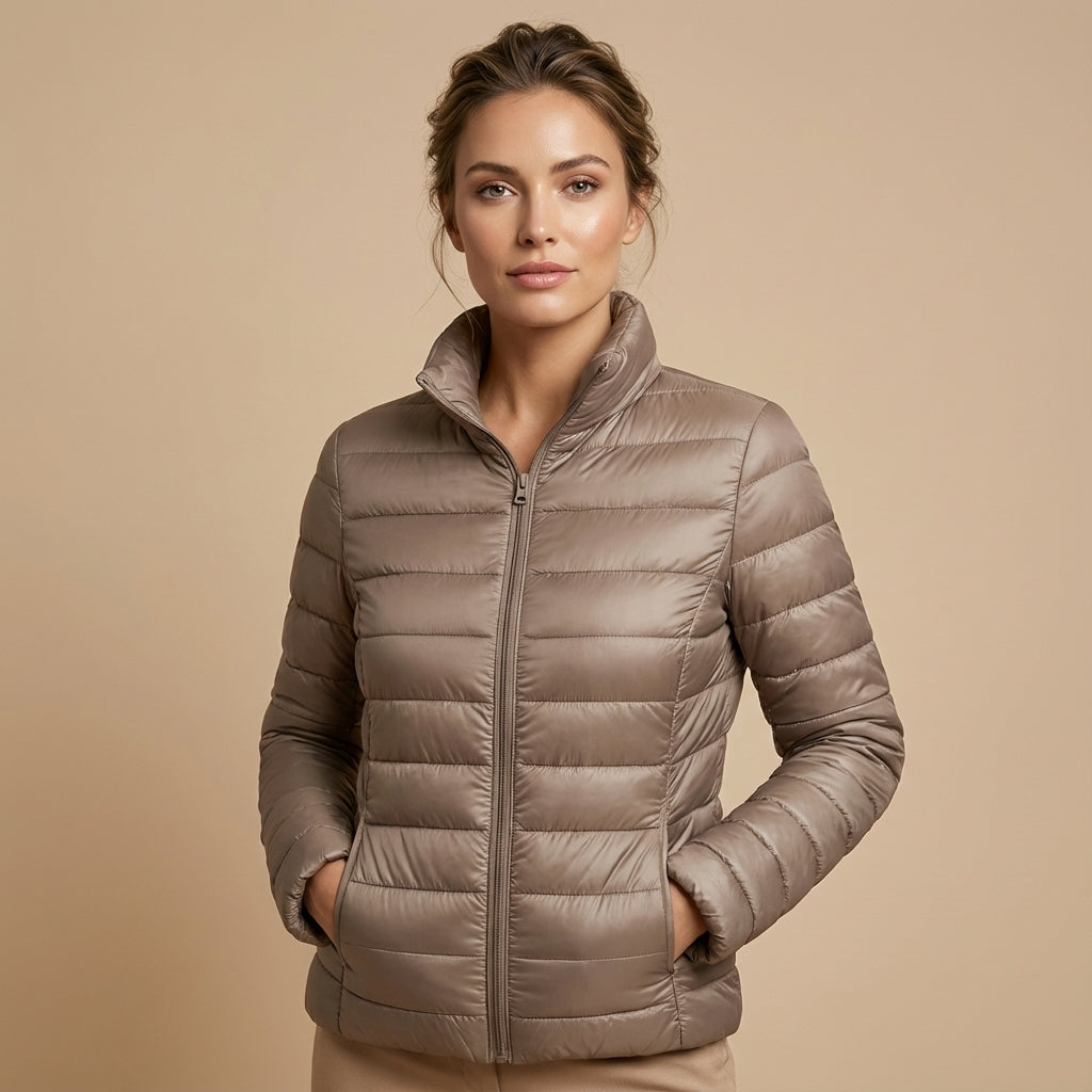 Short Lightweight Puffer Winter Jacket