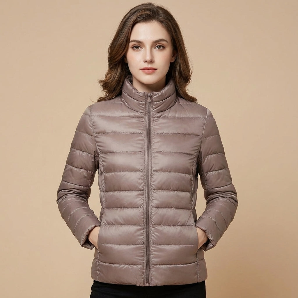 Short Lightweight Puffer Winter Jacket