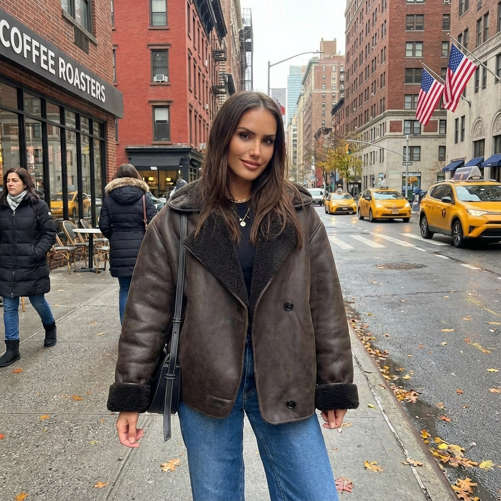 Oversized Urban Shearling winter jacket